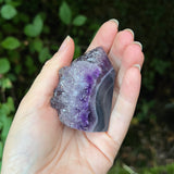 Polished "Grape Jelly" Amethyst & Agate Point