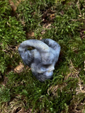 Labradorite Horned Skull