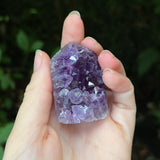 Polished "Grape Jelly" Amethyst & Agate Point