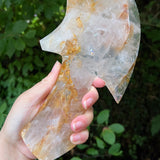 Hematoid Quartz Axe on Stand