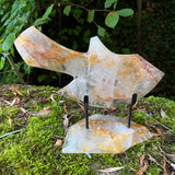 Hematoid Quartz Axe on Stand