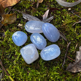 Tumbled Blue Chalcedony