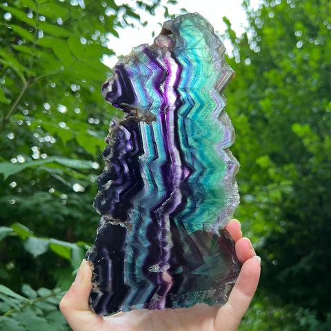 Rainbow Fluorite Slice