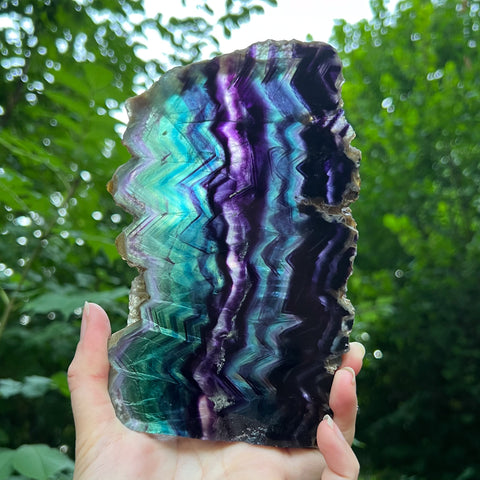 Rainbow Fluorite Slice