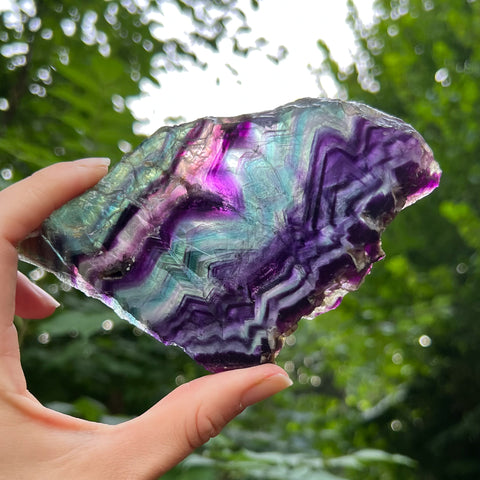 Rainbow Fluorite Slice