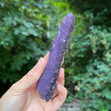 New Find Purple Fluorite Over Candle Quartz Specimen