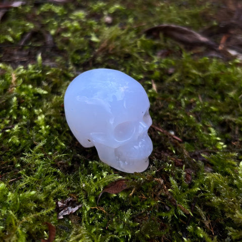 Blue Chalcedony Skull