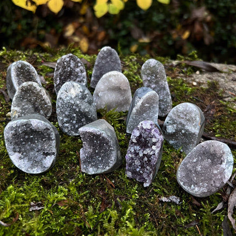Amethyst Druzy Cut Bases