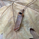 Hematite Quartz Copper & Rose Gold Necklace