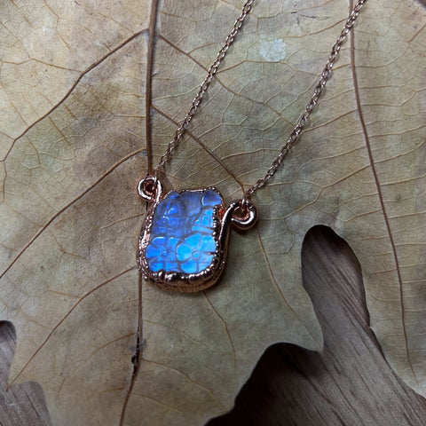 Moonstone Castle Quartz Copper & Rose Gold Necklace