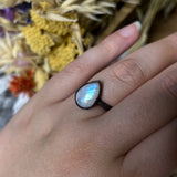 Rainbow Moonstone Ring Size 7.5