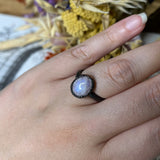 Rainbow Moonstone Ring Size 8.25