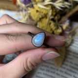 Rainbow Moonstone Ring Size 12