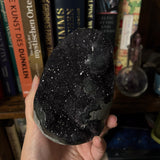4.75" "Black Galaxy" Amethyst Cut Base Specimen