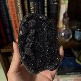 4" "Black Galaxy" Amethyst Cut Base Specimen