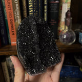 4" "Black Galaxy" Amethyst Cut Base Specimen
