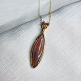 Sunstone Moonstone Wire Wrapped Necklace