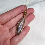 Sunstone Moonstone Wire Wrapped Necklace