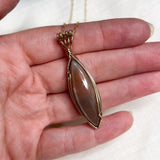 Sunstone Moonstone Wire Wrapped Necklace