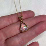 Ethiopian Opal Wire Wrapped Necklace