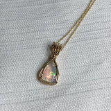 Ethiopian Opal Wire Wrapped Necklace