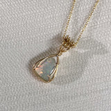 Ethiopian Opal Wire Wrapped Necklace