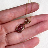California Tourmaline Wire Wrapped Necklace