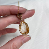Rutilated Quartz Wire Wrapped Necklace