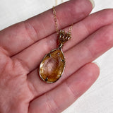 Rutilated Quartz Wire Wrapped Necklace