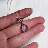 Kunzite Wire Wrapped Necklace