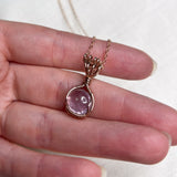 Kunzite Wire Wrapped Necklace