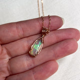 Ethiopian Opal Wire Wrapped Necklace