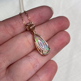Ethiopian Opal Wire Wrapped Necklace