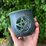 Loose Incense & Resin Burner "Pentacle" Grey Soapstone