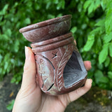 Oil Burner/Diffuser "Sun & Moon" Soapstone
