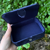 Tarot/Trinket Box "Moon & Stars" Blue Velvet
