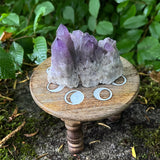 Small Wooden Altar Table "Moon Phases"