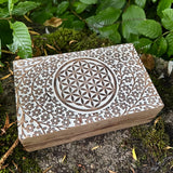 Wooden Jewelry Box "Flower of Life"