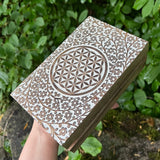 Wooden Jewelry Box "Flower of Life"
