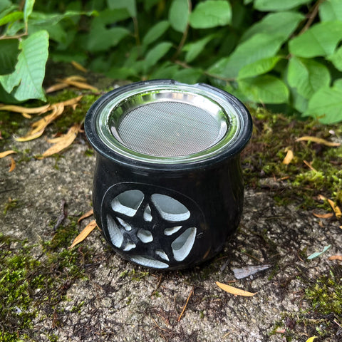 Loose Incense & Resin Burner "Pentacle" Black Soapstone