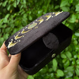 Tarot/Trinket Box "Moon Phases" Black Velvet