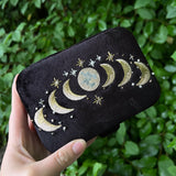 Tarot/Trinket Box "Moon Phases" Black Velvet