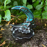 Ceramic Backflow "Crescent Moon" Incense Burner