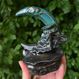 Ceramic Backflow "Crescent Moon" Incense Burner