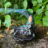 Ceramic Backflow "Crescent Moon" Incense Burner