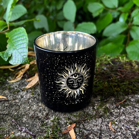 Candle Holder "Moon and Sun" Glass