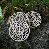 Wood "Flower of Life" Sphere Stand