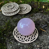 Wood "Flower of Life" Sphere Stand