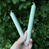 Light Green Recycled Dinner Candles