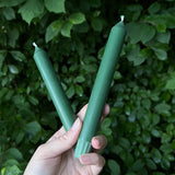 Dark Green Recycled Dinner Candles